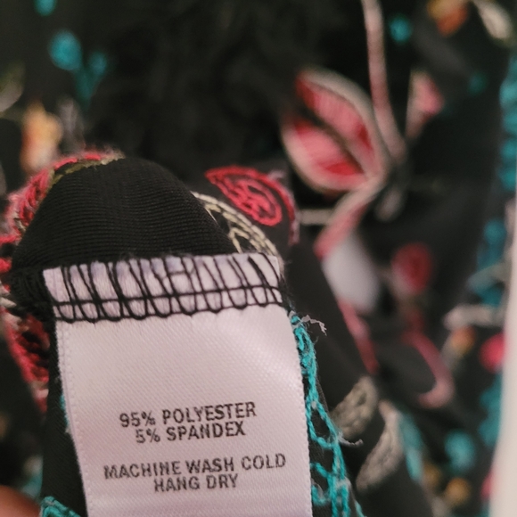 VTG VINE STREET Cardigan M Velvet Floral Embroidered Boho Whimsigoth Whitchy - Picture 11 of 17